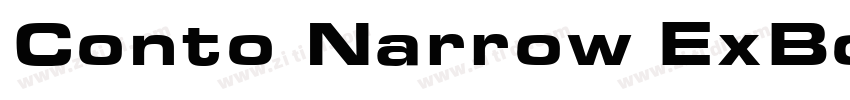 Conto Narrow ExBold字体转换